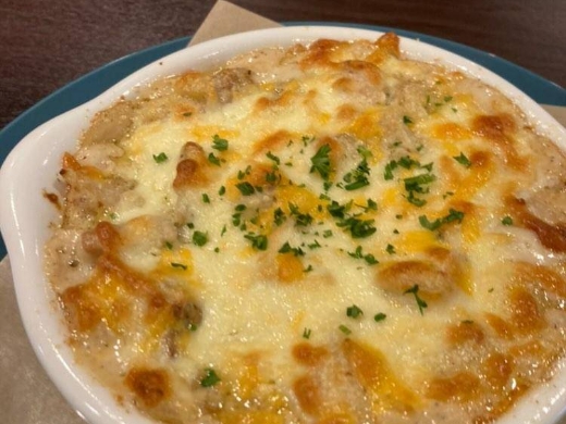 河北潟牛乳を使用したグラタン